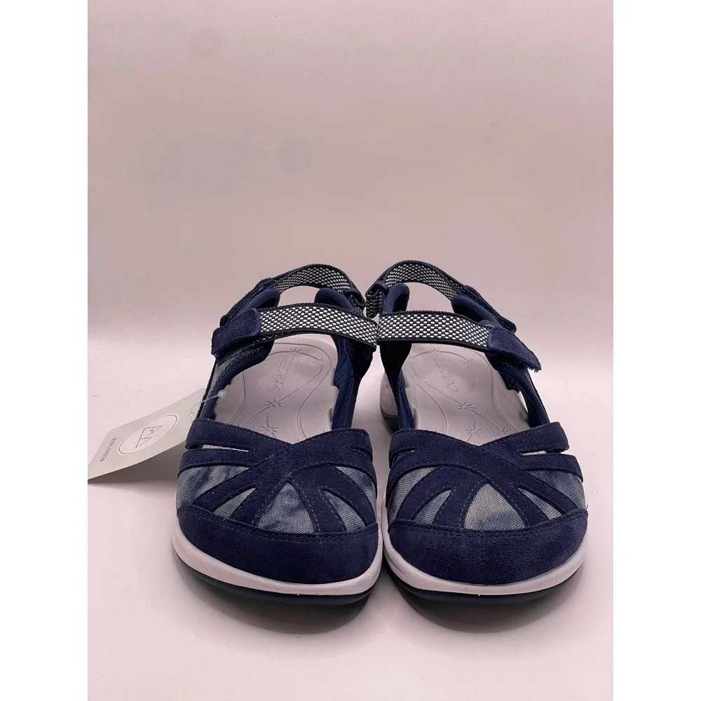 Easy Spirit Explore24 Esplash Dark Blue Suede Mesh Athletic Sandals 8M NEW